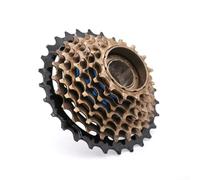 CWOQOCW 6/7/8 Speed Screw On Bicycle Freewheel 13/14-28T High Carbon Steel Cassette Cog for Road or Mountain Bike Drivetrain Smooth Shifting Rust-Resistant Brown(8 speed Position)