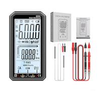 CWOQOCW 620A Smart Multimeter 6000 Counts Full Screen Auto Ranging NCV Induction Live Neutral Check Temp Measure for Electricians Red Black(BLACK)