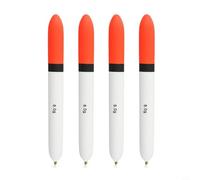 CWOQOCW 8G Balsa Wood Pencil Fishing Float With Orange Tip For Predatory Pike Fishing, 15Cm, Red/White/Orange, 1/4 Pack(4PCS)