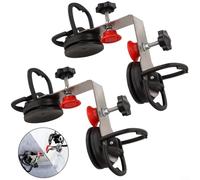 CWOQOCW 90 Degree Right Angle Suction Cup Leveling Tool for Tile and Glass Installation with Stainless Steel Frame and Adjustable Knob, Silver Black Red