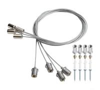 CWOQOCW Adjustable Ceiling Mounting Bracket Kit With 1M Steel Cable For Infrared Panel Heater Installation Suspension System 4 Pack