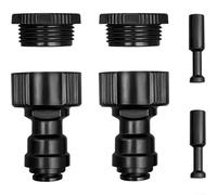 CWOQOCW All-Black 8Mm Quick-Connect Fittings For Drip Irrigation, UV Resistant Plastic Connectors With 2X 5/8in External Thread Faucet Interfaces For Greenhouse Humidification