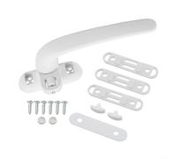 CWOQOCW Aluminium Alloy Window Handle Lock Security Sash Fitting for PVC UPVC Doors - White Anti-Theft Lever 150mm(White Right)