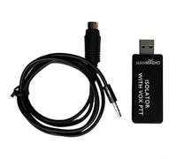 CWOQOCW Amateur Radio Digital Interface with Built-in Audio Codec, PTT Kit for Ham Radio, USB Powered, Black(With connector)