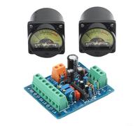 CWOQOCW Analog VU Meter Panel Kit With Driver Board For Professional Audio Level Testing And Decibel Monitoring Including Two Meters With Blue Filament Backlight And Sensitivity
