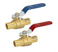 CWOQOCW Brass PEX Ball Valve Set Quarter Turn Water Shut Off Valve For Underground Plumbing 400 PSI Max Pressure 2 Pack(1/2inch)