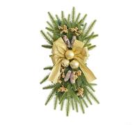 CWOQOCW Christmas Wreath Bow Decor Upside Down Tree Holiday Ornament For Stairs Corridor Party 25X48cm Red Green Blue Gold(C)