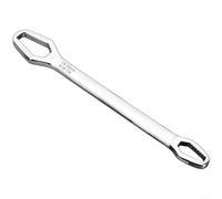 CWOQOCW Chrome Vanadium Steel Double Ended Wrench 8-22mm Polished for SURFACE Self-Tightening Hex Head Hand Tool For Car Cycle Mechanical Repair Workshop Use Silver(C)