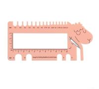 CWOQOCW Convenient Measuring Tool for Knitters 1pc Plastic Sheephead Gauge Ruler Ensures Accurate Sizing Every Time (Pink sheep)