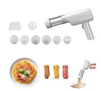 CWOQOCW Cordless 5in1 Electric Pasta Maker With 5 Attachments For Spaghetti, Fettuccine, Linguine, Hair Pasta And Square Noodles(A)
