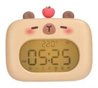 CWOQOCW Cute Cartoon LED Alarm Clock with Temperature Display, Weather Forecast, Multiple Alarms, Snooze and Adjustable Brightness for Kids Bedroom Desk(4)