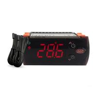 CWOQOCW Digital Temperature Controller -50 to 90°C for Refrigerator Display Case Cooling Heating, 30A 230V AC, Black