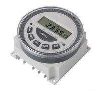 CWOQOCW Digital Timer TM619 7-Day Programmable Time Switch For Industrial Control, 16A Relay With LCD Display And Backup Battery, 12V/24V/110V/220V AC Input(110V)