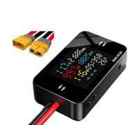 CWOQOCW Electric Motorcycle DC 8-80V Battery Load Tester and Power Meter with LCD Screen for Solar and EV Charging Applications(for XT-60-25A)