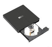 CWOQOCW External DVD Burner USB 30, CD RW Drive for Laptop Desktop, Plug-and-Play, Portable Slim Design, Black