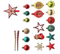 CWOQOCW Festive Tree Ball Ornaments Set Deluxe Holiday Hanging Decorations Collection Indoor Outdoor Home Party Decor(78 PCS)