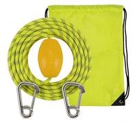 CWOQOCW Floating Anchor Rope With Reflective Strips And PVC Buoy, 304 Stainless Steel Hook For Kayak Canoe Boat, High Visibility Neon Yellow Line For Low Light, 394 Ft