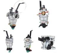 CWOQOCW For 5KW-6.5KW Generator Carburetor with Automatic or Manual Choke, Compatible with 188F 190F 192F Engines, 53mm Mounting Spacing, Silver(188 Moves)