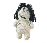 CWOQOCW Halloween Fun Plush Doll Lucky Prank Joke Funny Cotton Rope Stuffed Toy Handmade Crochet Decoration 6x13cm(WHite)
