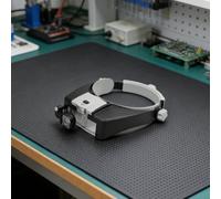 CWOQOCW Headband Magnifier with LED Lights, 15x 3x 6x 8x Adjustable Lenses for Precision Work, Jewelry Repair, Watch Maintenance, Circuit Inspection, Hobbyists and Professionals
