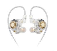 CWOQOCW High Fidelity Earphones with Noise Cancelling and Custom Tuning for Music and Gaming (Transparent)