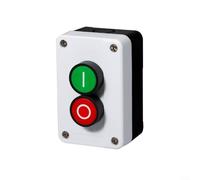 CWOQOCW Industrial Control Push Button Switch Self-Reset Momentary Waterproof Switch Box IP67 Rated Single Size Options Start Stop Control Panel(Double Button)