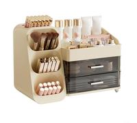 CWOQOCW Large Capacity 3-Tier Makeup Organizer with Clear Acrylic Drawers and Multiple Compartments for Skincare, Cosmetics and Vanity Storage in Bedroom or Bathroom(white)