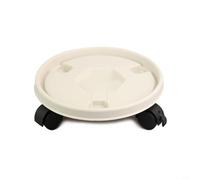 CWOQOCW Large Plant Cadd-y with Wheels,Plastic Plant Roller Base Pot Movers Plant Saucer on Wheels Rolling Plant Stands Wheeled Plant Dolly with Casters Tray Coaster(White)