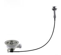 CWOQOCW Lifting Drain Stopper with Console Control for 110-114mm Sinks, 304 Stainless Steel Strainer to Filter Debris and Prevent Clogs, White Finish(110mm)