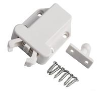 CWOQOCW Loft Catch, Hatch Push Attic Cupboard Latch, Press Lock Cabinet Panel Attic Cupboard Latch With 3Kg Hold For Secure Cabinet Locking (White)