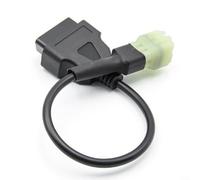 CWOQOCW Motorcycle OBD2 Diagnostic Adapter Cable 6 Pin To 16 Pin, 12V Plastic Connector For Reading Fault Codes And Live Data, Essential Tool, Black
