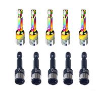CWOQOCW Non Magnetic 8mm Hex Ball Socket 10pcs High Torque Quick Release Adapter Set for Impact Wrench Steel Power Tool Accessories(C)