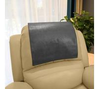 CWOQOCW Non-Slip Faux Leather Headrest Cover For Furniture, Sofa Recliner Protector, Washable Armchair Headrest Pad, For Pets Leather Sofa Couch (Dark gray)