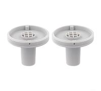 CWOQOCW Pool Filter Connector Adapter, 1-1/4 Inch Strainer Replacement Parts Compatible With for INTEX Swimming Pool Outlet Systems, Grey Blue, 2 Pack(2-White)