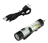 CWOQOCW Portable Magnetic LED Camping Light with Type-C Charging Clip On Headlamp Multiple Brightness Levels for Tent Fishing Amber(Iceberg White)