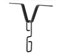 CWOQOCW Rain Gutter Adapter, V-Shaped Hook For Rain Chain Downspout Connection, Black Zinc Plated Iron Hanger To Minimize Splashing, Fits Standard Gutters 62 Inch(black)