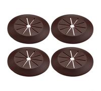 CWOQOCW Round Electrical Wiring Gasket For Computer Desk Cable Management To Conceal Cords Through Cabinet Holes With Strong Self Backing(Coffee)
