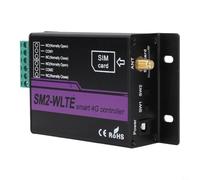 CWOQOCW SM2 WLTE 2 Channel 4G SMS Alarm Controller with APP Web Linkage for Temperature Humidity Monitoring Relay Switch Black
