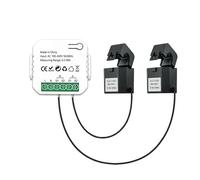 CWOQOCW Smart Energy Meter Bidirectional Power Monitor 2 Channel Electric Consumption Analyzer with Current Clamp AC 100-240V 80A(2 Way)