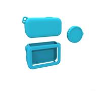 CWOQOCW Soft Silicone Case, Protective Cover For DJI for OSMO for NANO Action Camera With Lens Cap, Shockproof Skin For Outdoor Sports Travel, Easy for ACCESS To Ports, Black(Blue)