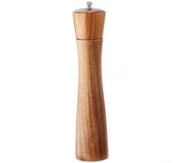 CWOQOCW Solid Acacia Wood Pepper Mill, Manual Adjustable Spice Grinder for Home Kitchen Use, Ergonomic Large Capacity Seasoning Tool Brown(C)