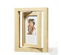 CWOQOCW Solid Wood Rotating Double Sided Photo Frame with 360° Display, 6 x 4 inch and 7 x 5 inch Sizes, Handmade Modern Design for Home Decor(610.2 * 15.3 Cm White Oak Color)