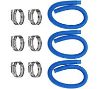 CWOQOCW Spiral-Wound Pool Filter Hose for Intex for COLEMAN Pumps, 32mm Inner Diameter 1m Length, Weather-Resistant PE Construction, Blue, 3-Pack Set(3 set)