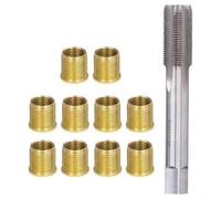 CWOQOCW Stainless Steel Car Spark Thread Repair Kit With for M14X1.25 Inserts And for M16X1.25 Threaded Tap For Passenger Vehicles(11PC)