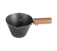 CWOQOCW Stainless Steel Espresso Measuring Cup with Scale, V-Shout Spout Shot Glass for Latte for CAPPUCCINO Brewing, Wide Mouth Coffee Dosing Cup with Handle, 304 Metal, 13x67cm(Black)