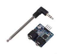 CWOQOCW TEA5767 FM Stereo Radio Module Digital Wireless Receiver With Wire Antenna 76-108MHZ Built-in Audio Interface I2C Communication