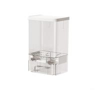CWOQOCW Wall Mounted Transparent Laundry Detergent Dispenser Box, Push Design Dustproof Storage Container For Liquid Powder, No Drill PET Organizer For Bathroom, White