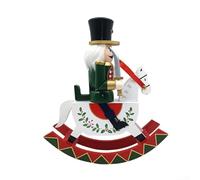 CWOQOCW Wooden Christmas Nutcracker Soldiers,Mini Figures Rocking Horse Wooden Cavalry Statue For Xmas Party Decoration Ornaments(LL0056)
