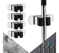 CWOVRS Broom Mop Holder Wall Mounted, 4 Pack Heavy Duty Mop Broom Storage