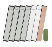 CWOVRS Knife Sharpening Stones Kit, 6 PCS Complete Sharpening Whetstone Set | 4 Diamond Stone (200#-3000#) 2 Water Stone (6000# 8000#), 1 Leather Strop, 1 Polishing Paste for Fixed-Angle Knife Sharpener
